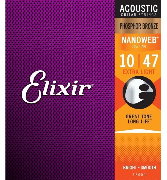 Elixir 16002 Nanoweb Extra Light 10 47 Phosphor Bronze