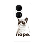 Husa compatibila cu Huawei Nova Y70 model Say nope to everything, Silicon, TPU, Viceversa, Transparent, Carcasa