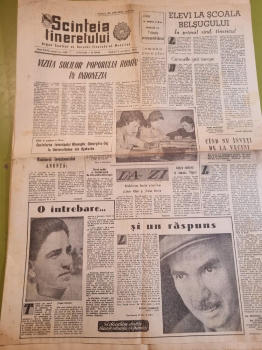 scanteia tineretului 6 octombrie 1962-uzinele calan,gheorghiu dej in djakarta
