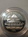 P1 Egypt Silver 5 Pound 1994. Ancient Ship of Queen Chnemtamun. Argint .925 ,17.5 g PROOF., Europa