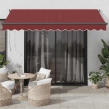 vidaXL Copertina retractabilă automat, vișiniu, 350x250 cm 3215309