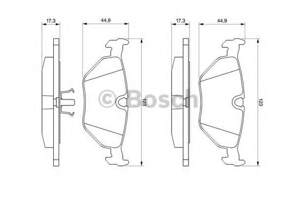 Set placute frana,frana disc BMW Seria 3 Cupe (E36) (1992 - 1999) BOSCH 0 986 469 960