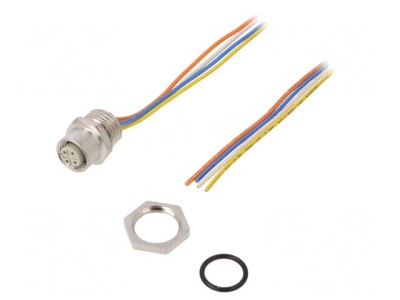 Soclu M12 4P Mamă cu Cabluri Ethernet foto