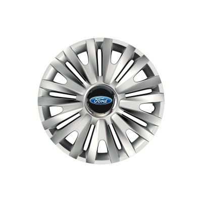 Set 4 capace roti Cu Inel Cromat Royal R16 pentru gama auto Ford foto