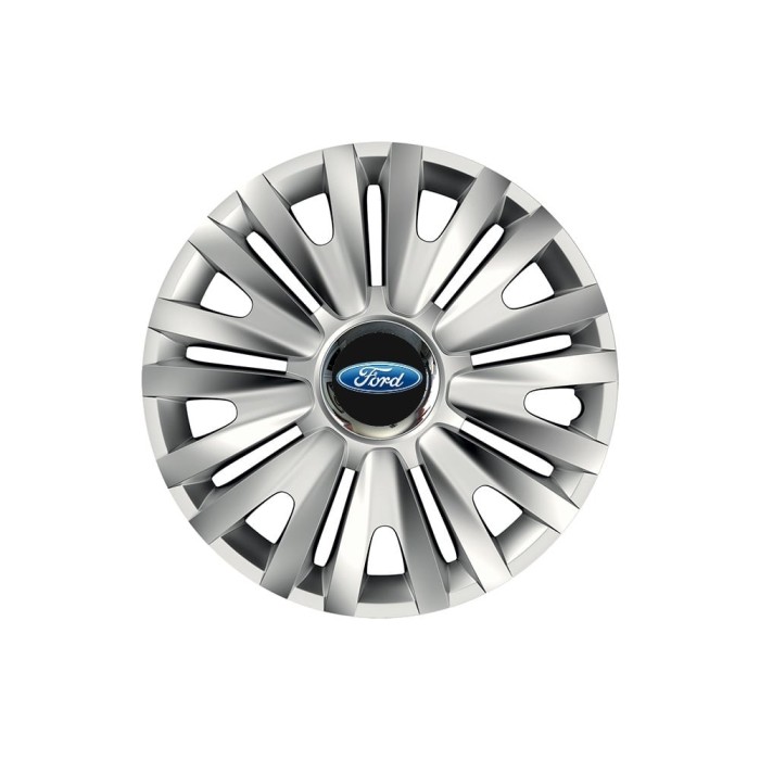 Set 4 capace roti Cu Inel Cromat Royal R16 pentru gama auto Ford