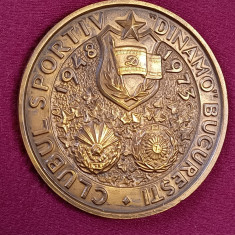 Medalie (de colectie) fotbal - DINAMO BUCURESTI (Aniversare 25 de ani 1948-1973)