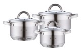 Cumpara ieftin Set 6 Oale Inox Bohmann, 2.9-5L, Inducție, 7 Straturi, Capace Sticlă, BH 0715