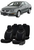 Cumpara ieftin Set huse scaune SAPPHIRE compatibile VW Passat B6 (2005-2010)Piele+Textil (ALBASTRU), Umbrella