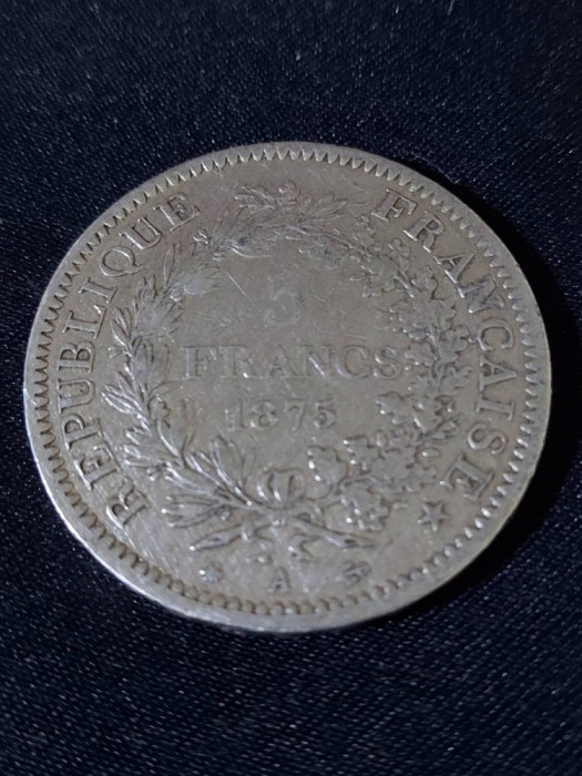 Franța 1875 A - 5 Franci - Monedă de argint #2
