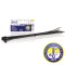 COLIERE NYLON NEGRE 2.5*150 MM SET 100 BUC
