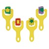 Set 4 Role Vopsit Copii, Modele Reliefate (Stea, Inima, Floare, Fluture), Plastic, 6.5x14cm, Multicolor
