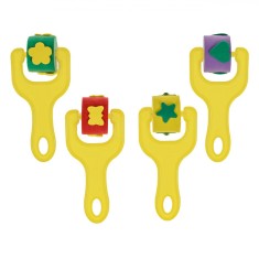 Set Role Vopsit, 4 Modele Reliefate, Multicolor, 6.5x14cm, 4 Bucăți
