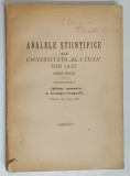 ANALELE STIINTIFICE ALE UNIVERSITATII AL. I. CUZA DIN IASI , SECTIUNEA II , STIINTE NATURALE , GEOLOGIE , GEOGRAFIE , TOMUL XI , 1965