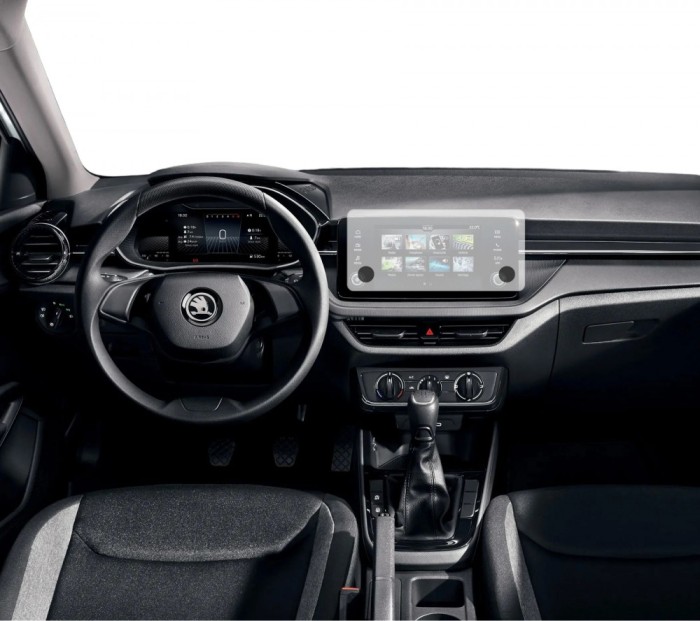 Folie Protectie Navigatie 8&amp;#039;&amp;#039; Skoda Fabia 2021+, Duragon, protectie Display Navigatie, silicon Transparent, Anti-zgarieturi, kit instalare
