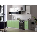 Bucatarie Tehno-3 MDF 2.0m Verde Lucios