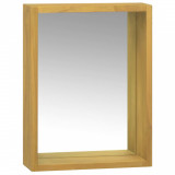 VidaXL Dulap cu oglindă, 30x10x40 cm, lemn masiv de tec