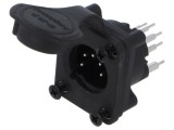 Conector XLR 5 pini AMPHENOL AXS 7,5A 133V IP65 soclu tată THT
