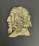 Basorelief din bronz masiv infatisand un cap de dac