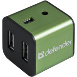 Cumpara ieftin Hub USB Defender Quadro Iron 4xUsb Aluminium 0.5A Negru