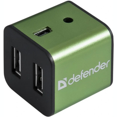 Hub USB Defender Quadro Iron 4xUsb Aluminium 0.5A Negru foto