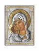 Icoana Maica Domnului Vladimir 8X11cm Argintiu/Auriu COD: 2535