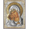 Icoana Maica Domnului Vladimir 8X11cm Argintiu/Auriu COD: 2535