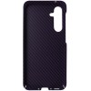 Husa spate policarbonat aspect Carbon, mov cu negru, pentru Samsung Galaxy A35 5G