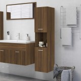 VidaXL Dulap de baie, stejar maro, 30x30x130 cm, lemn prelucrat 815641