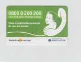 bnk card Cartele telefonice - Romania Romtelecom 2006 - Hotline For Child Protection - Col:RO-ROM-0354