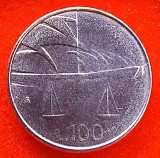 (M1522) MONEDA SAN MARINO - 100 LIRE 1990 - JUSTITIE / 1600 ANI DE ISTORIE
