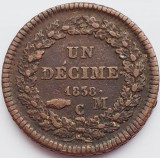 2585 Monaco 1 decime 1838 Honore V km 97, Europa