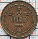 Suedia 5 ore 1895 - Oscar II (large letters) - km 757 - D001, Europa
