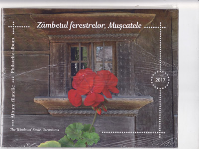 2017 Romania - Album filatelic Zambetul ferestrelor,Muscatele LP 2169b foto