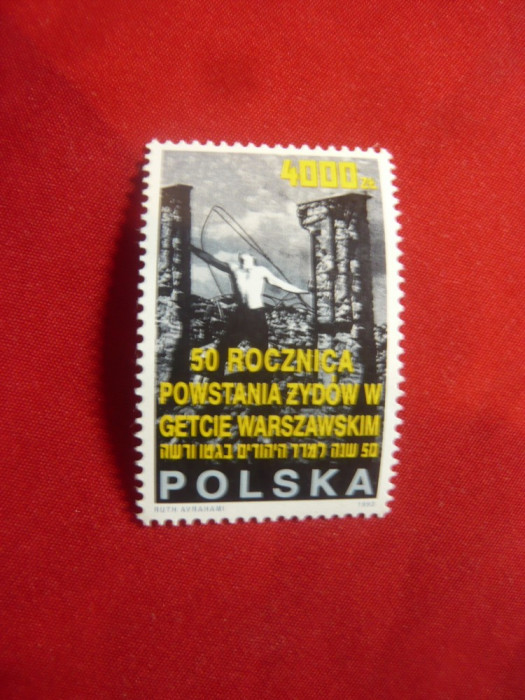 Serie Polonia 1993 -50 Ani Rascoala Ghettou , 4 val.