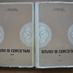 STUDII SI CERCETARI DE ETNOGRAFIE SI ARTA POPULARA - 2 volume - 1981