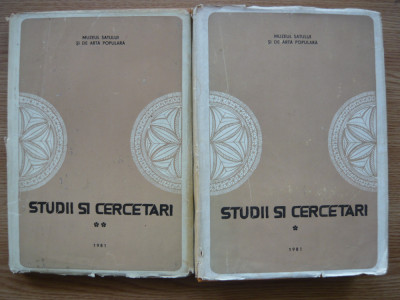STUDII SI CERCETARI DE ETNOGRAFIE SI ARTA POPULARA - 2 volume - 1981 foto