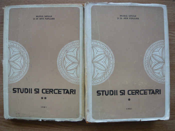 STUDII SI CERCETARI DE ETNOGRAFIE SI ARTA POPULARA - 2 volume - 1981