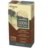 Vopsea de par bio, Nr. 4.0, Maro, 100% Natural, 100g, Venita