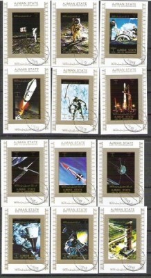 Ajman - Space, 16 mini sheet, used G.079 foto