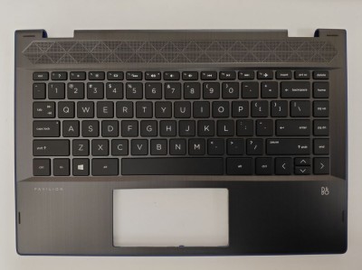 Carcasa superioara cu tastatura palmrest Laptop, HP, Pavilion x360 14-CD, 14M-CD, TPN-W131, L18951-001, L18947-001, L18947-001, layout US foto
