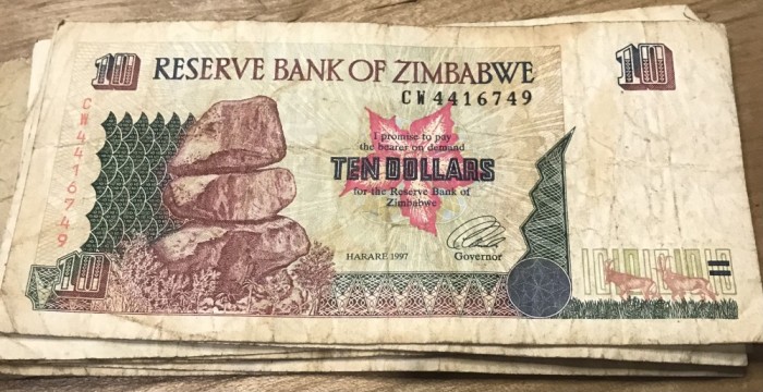 (ORIX) Zinbabwe 10 dolar dollars 1997