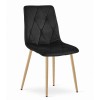 Scaun bucatarie/living, Artool, Libra, catifea, metal, negru, 45x54x86.5 cm