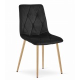 Scaun bucatarie/living, Artool, Libra, catifea, metal, negru, 45x54x86.5 cm