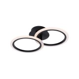 Lustra LED Dimabila cu Telecomanda Alessandro DESIGN Kaysen 28W, 3520lm, 3 tipuri de lumina, Negru