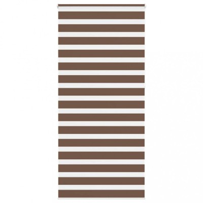 vidaXL Jaluzea tip zebra maro lățime țesătură 100,9 cm poliester foto