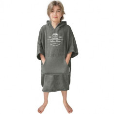 Poncho de baie pentru copii Homelevel, 6-9 ani, Gri, Bumbac organic, 54978.42 foto