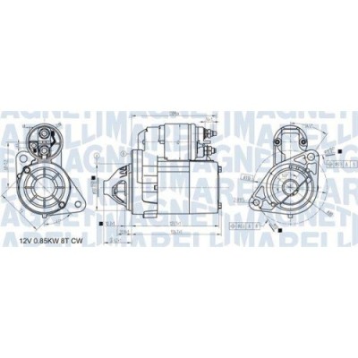 Electromotor Nissan Micra C+C 3 (K12) 08.05-06.10, Micra 2 (K11) 01.92-12.07, Micra 3 (K12) 03.02-06.10, Note (E11 Ne11) 01.05-08.13, MAGNETI MARELLI foto