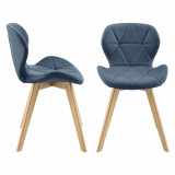 Set 2 scaune de bucatarie Almhult B albastru [en.casa] HausGarden Leisure, [en.casa]