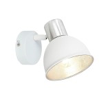 Aplică Modernă Klausen Fresh AP1 Metal Alb Argintiu 11.5x11.5x8 cm, Lampă Perete E14 9W pentru Iluminat Interior Elegant, Design Compact Minimalist