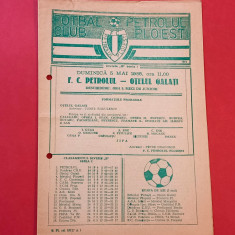 Program meci fotbal PETROLUL PLOIESTI - OTELUL GALATI 05.05.1985